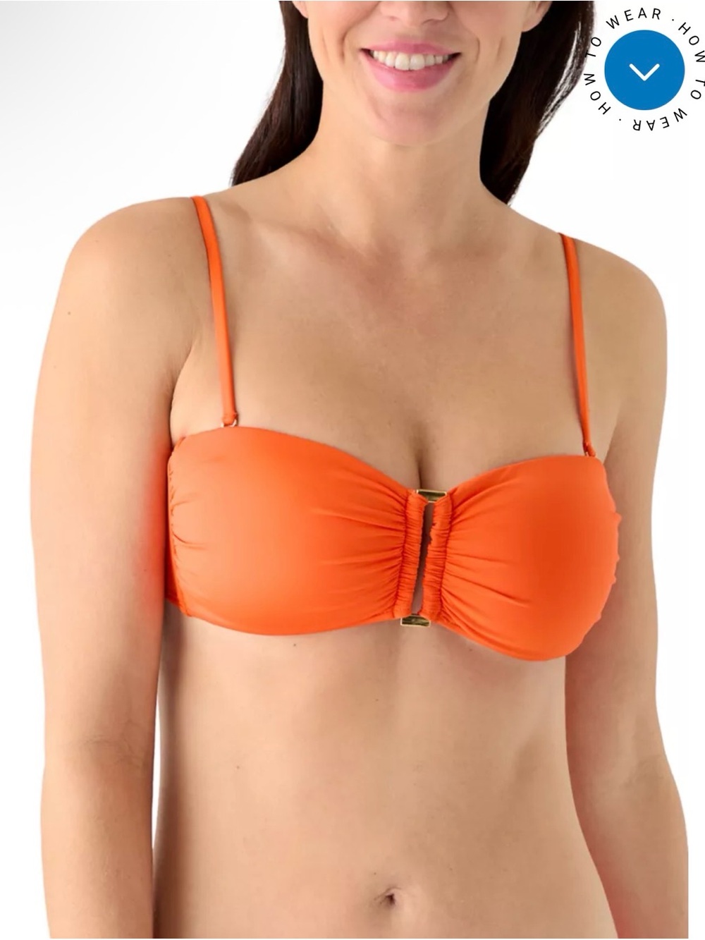 La Blanca Island Goddess Bandeau Swim Bra Size 14 NWT